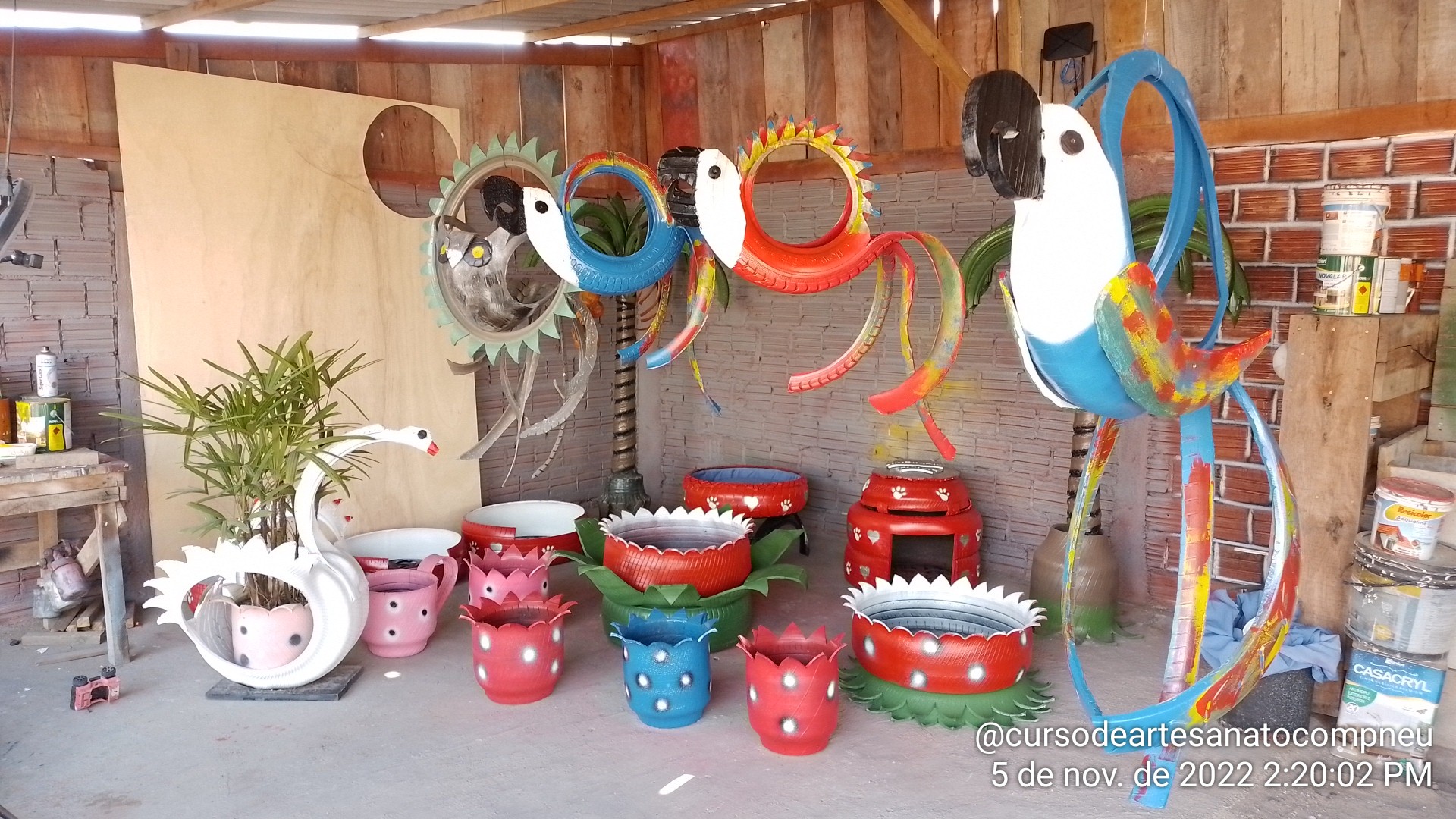 Esculturas de aves