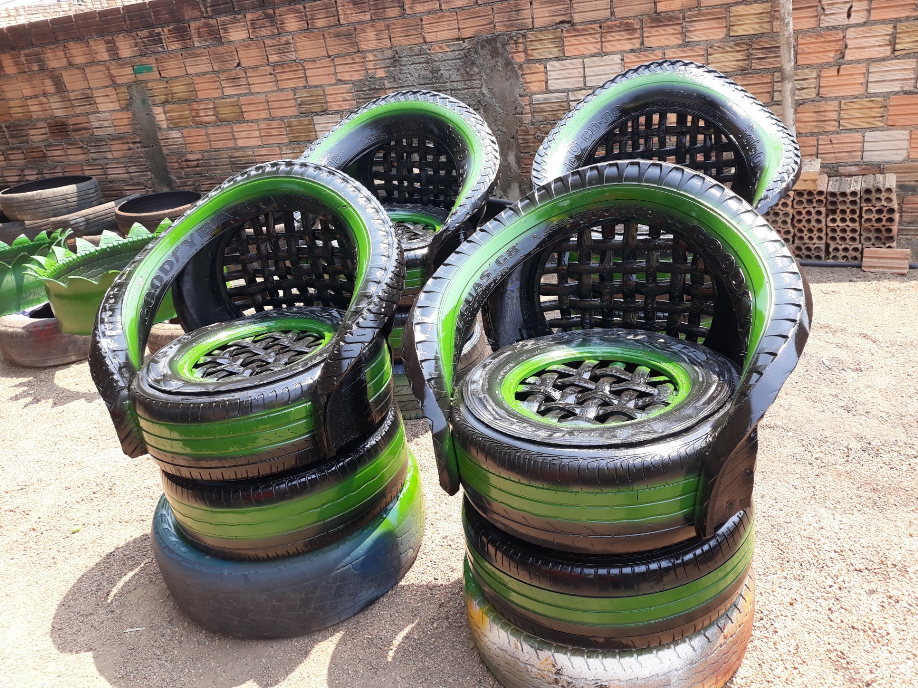 Cadeiras verdes